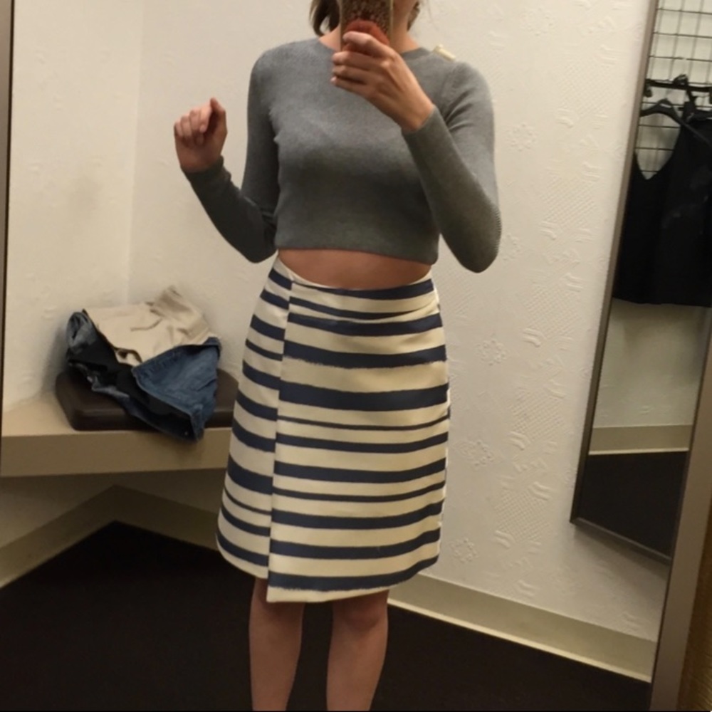 Topshop Blue and White Stripped Skirt